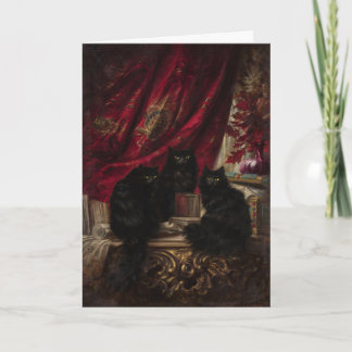 Drei schwarze Katzen Karte