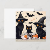 Drei schwarze Katzen zu Halloween (Vorne/Hinten)
