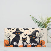 Drei schwarze Katzen zu Halloween (Stehend Vorderseite)