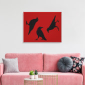 Drei schwarze Krallen von DJONeill Leinwanddruck (Insitu (Wohnzimmer))