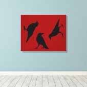 Drei schwarze Krallen von DJONeill Leinwanddruck (Insitu (Holzboden))