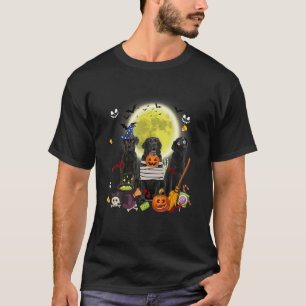 Drei schwarze Lab Hunde Hexe Beängstigendes Mummy T-Shirt