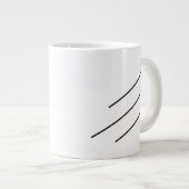 Drei schwarze Linien Jumbo-Tasse (Vorderseite Rechts)