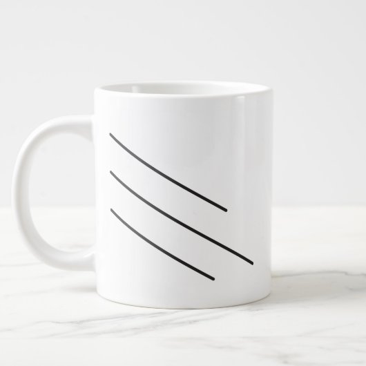 Drei schwarze Linien Jumbo-Tasse (Links)