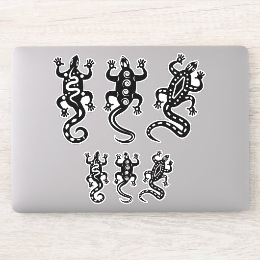 Drei schwarze Lizards Thunder_Cove Südwest Style Aufkleber (Computer)