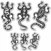 Drei schwarze Lizards Thunder_Cove Südwest Style Aufkleber (Vorderseite)