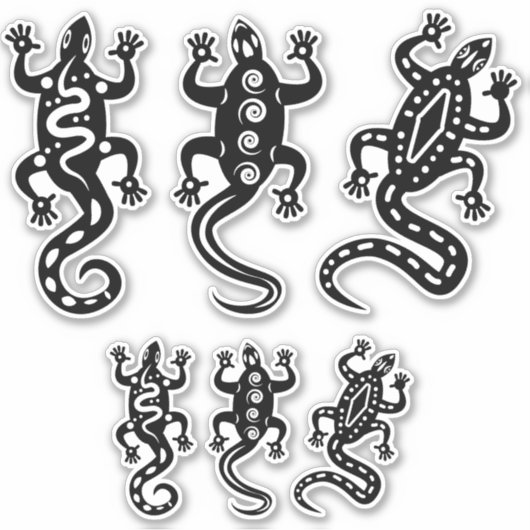 Drei schwarze Lizards Thunder_Cove Südwest Style Aufkleber (Vorderseite)