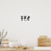 Drei schwarze Lizards Thunder_Cove Südwest Style Poster (Küche)