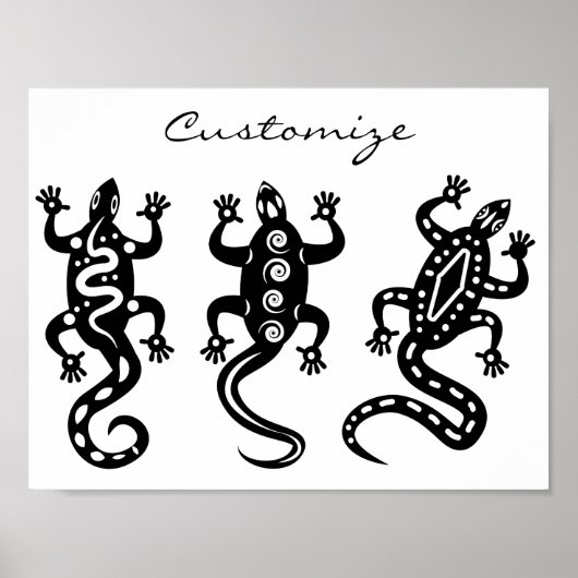 Drei schwarze Lizards Thunder_Cove Südwest Style Poster (Vorne)