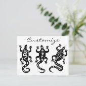 Drei schwarze Lizards Thunder_Cove Südwest Style Postkarte (Stehend Vorderseite)