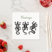 Drei schwarze Lizards Thunder_Cove Südwest Style Serviette (Beispiel)