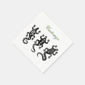 Drei schwarze Lizards Thunder_Cove Südwest Style Serviette (Ecke)