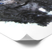 Drei schwarze Spielzeug-Poodle Welpen Poster (Ecke)