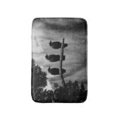 Drei schwarze und weiße Krähen Badematte (Vorderseite Vertikal)