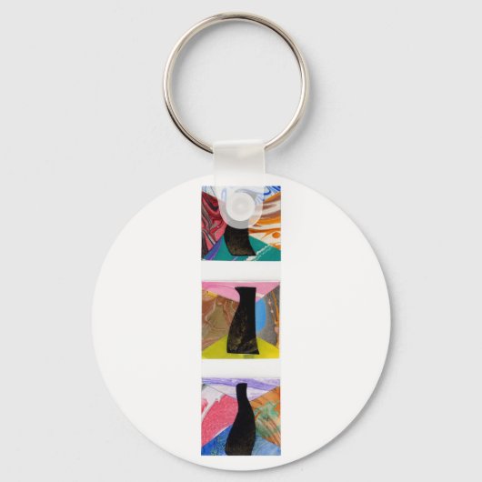 Drei schwarze Vasen Schlüsselanhänger (Vorderseite)