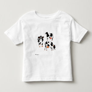 Drei Schwarzweiss-Kuh-Shirt Kleinkind T-shirt