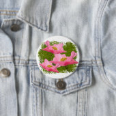Drei schwebende hübsche rosa Mohnblumen Fotografie Button (Beispiel)