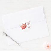 Drei Schweine-Aufkleber Runder Aufkleber