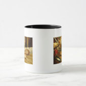 Drei Schweine mit Schloss im Hintergrund Tasse (Zentrum)