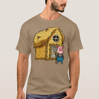 Drei Schweine Strohhaus Faul Halloween Kostüm T-Shirt