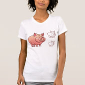 Drei Schweine T - Shirt (Vorderseite)
