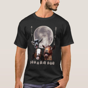 Drei Schweine Ziegen Moon Design 3 Kinderziegen Mo T-Shirt