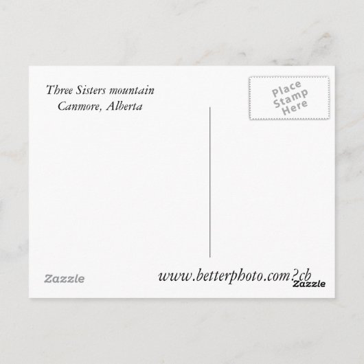 DREI SCHWESTER BERG POSTKARTE (Rückseite)