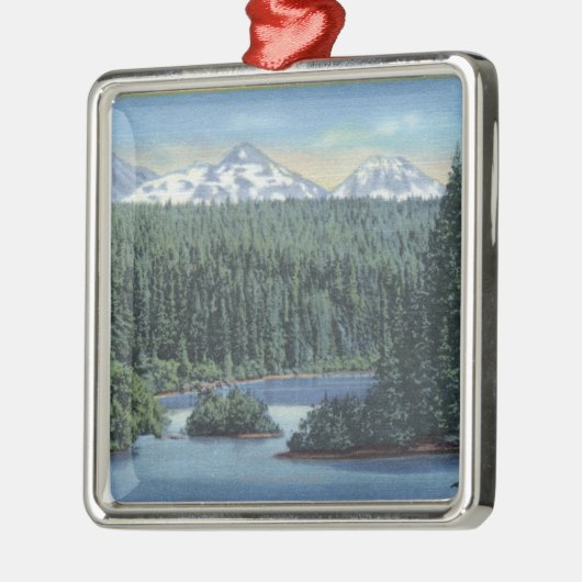 Drei Schwester-Berge nahe verbiegen ODER von Scott Silbernes Ornament (Links)