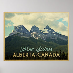 Drei Schwestern Alberta Kanada Poster