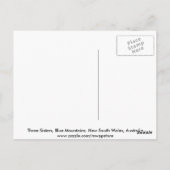 Drei Schwestern, blaue Berge Postkarte (Rückseite)