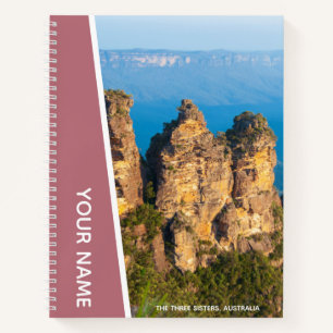 Drei Schwestern, Blue Mountains Australien, Rose G Notizblock