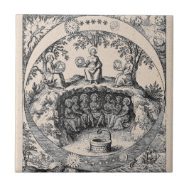 Drei Schwestern der Alchemie Fliese