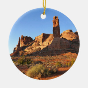 Drei Schwestern im Arches National Park Keramik Ornament