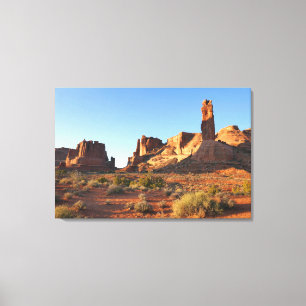 Drei Schwestern im Arches National Park Leinwanddruck