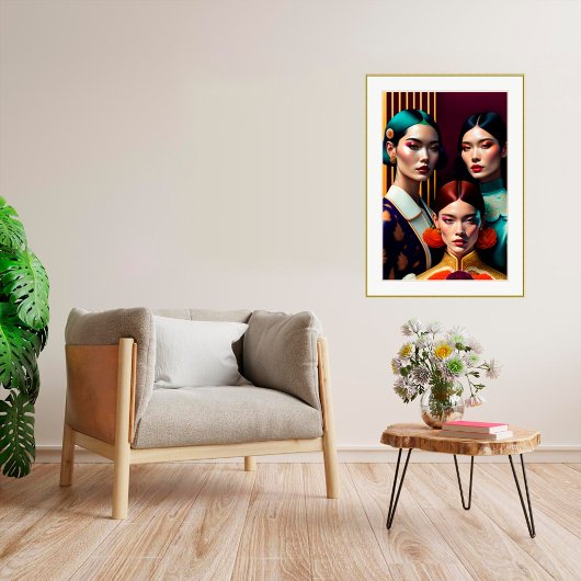 Drei Schwestern - Leinwand Art Print Poster