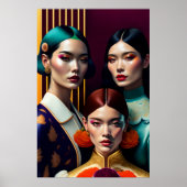 Drei Schwestern - Leinwand Art Print Poster (Vorne)