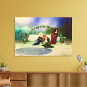 Drei Schwestern Leinwanddruck (Insitu (Wohnzimmer))