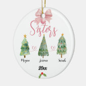 Drei Schwestern Weihnachtsbaum mit Individuellen N Keramik Ornament (Links)