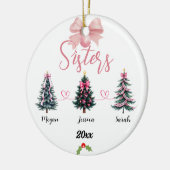 Drei Schwestern Weihnachtsbaum mit Individuellen N Keramik Ornament (Links)