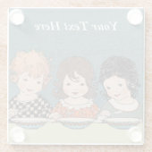 Drei Schwestern zusammen essen Soup Glasuntersetzer (Rückseite)