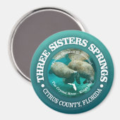 Drei Schwesternfedern (rd) Magnet (Vorderseite/Rückseite)