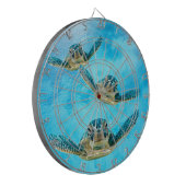 Drei schwimmende Baby-Meeresschildkröten Dartscheibe (Vorderseite Links)