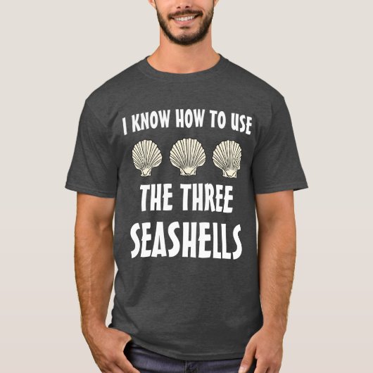 Drei Seashells Meme T-Shirt (Vorderseite)