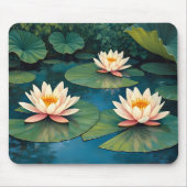 Drei Seerosen Mousepad (Vorne)
