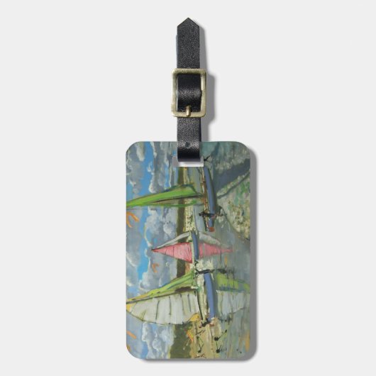 Drei Segelboot-Schrei-Dünen Frankreich Gepäckanhänger (Vorderseite vertikal)