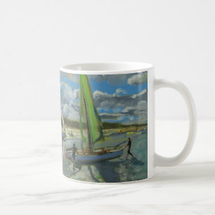 Drei Segelboot-Schrei-Dünen Frankreich Kaffeetasse