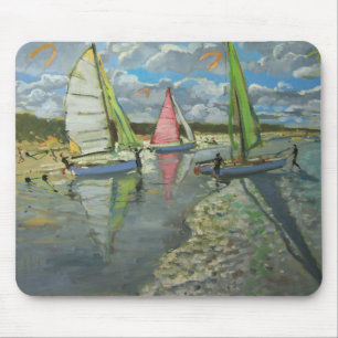 Drei Segelboot-Schrei-Dünen Frankreich Mousepad