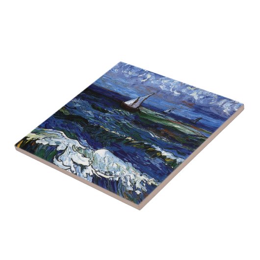 Drei Segelboote Fliese (Seite)