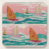 Drei Segelboote Getränkeuntersetzer (Vorderseite)