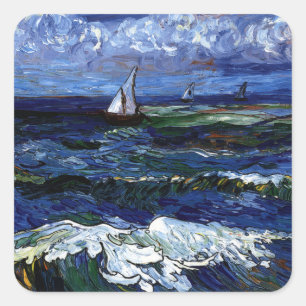 Drei Segelboote Quadratischer Aufkleber